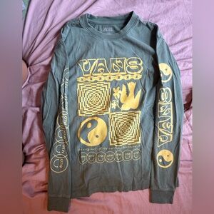 Vans Olive Long Sleeve with Yellow Accents